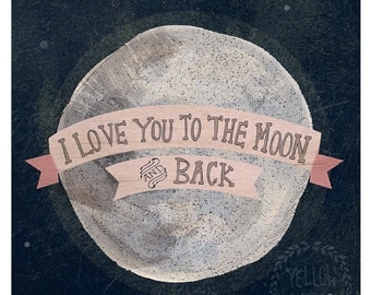 I love you to the moon 8x10 print