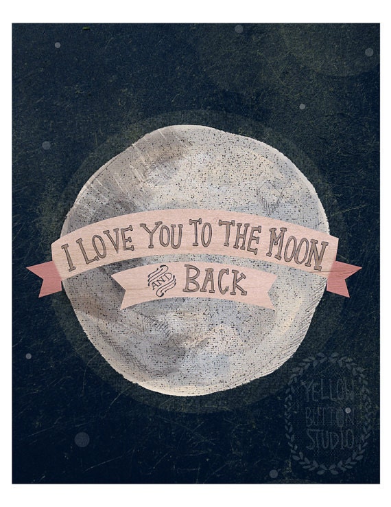 I love you to the moon 8x10 print