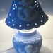 Vintage Cameo Blue Table Lamp Jasper Ware Wedge Wood