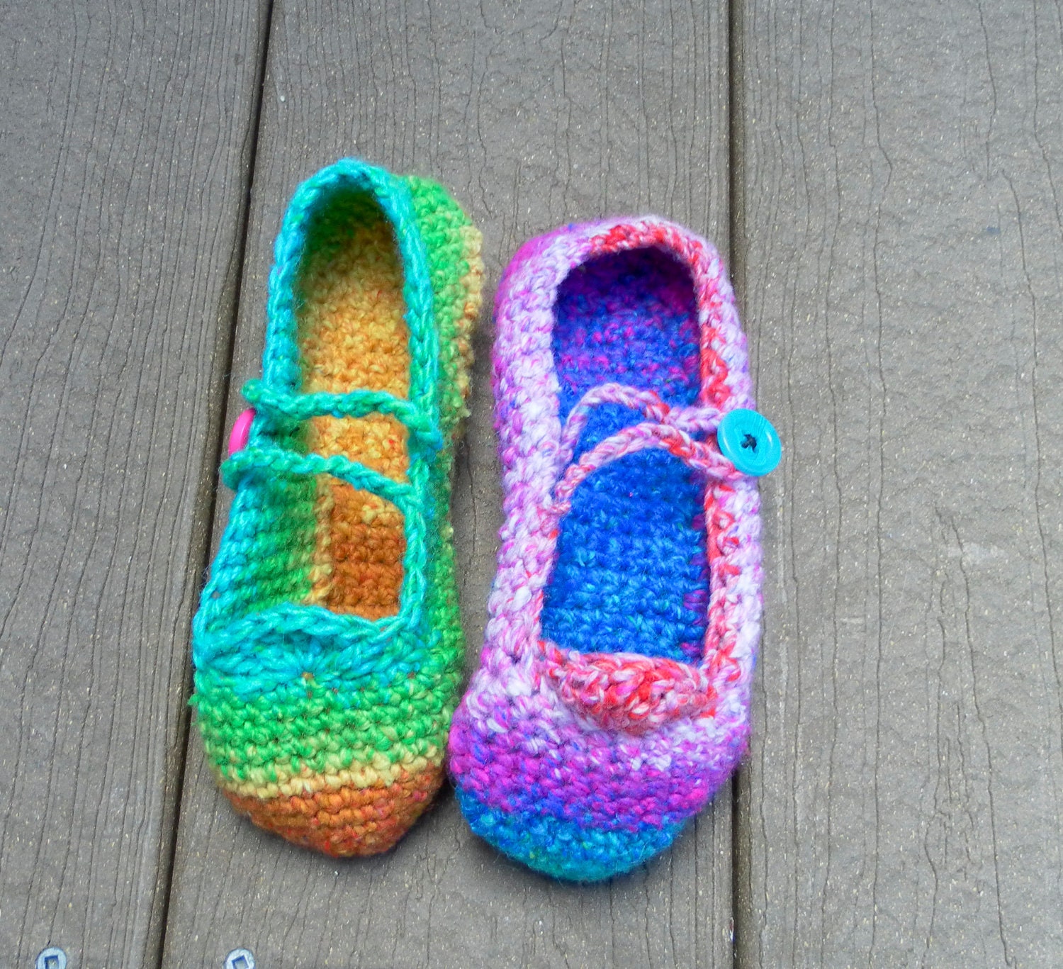 Mary Jane Ballet Slippers in Psychedelic Size Child's 12 to Women's 6