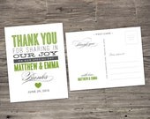 Old Fashioned Thank You Postcard