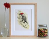 Dog-Mobile Letterpress Art Print