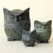 Bronze Owl Verdigris Greek Sculpture -  Big