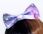 Galaxy Print Inverted Cross Space Fairy Kei Hair Bow Headband
