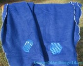 Doctor Who Tardis Embroidered Fleece Lap Blanket