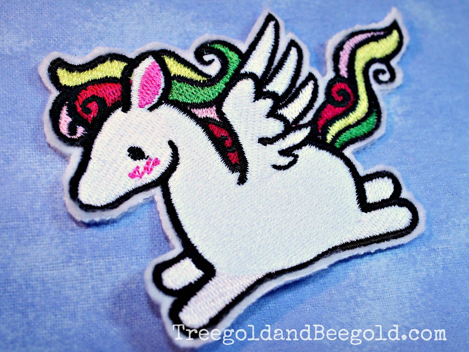 Embroidered Pegasus Applique / Sew On Patch