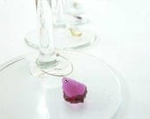 Baroque wine glass charms, wine glass markers made with Swarovski crystals - Set of 6