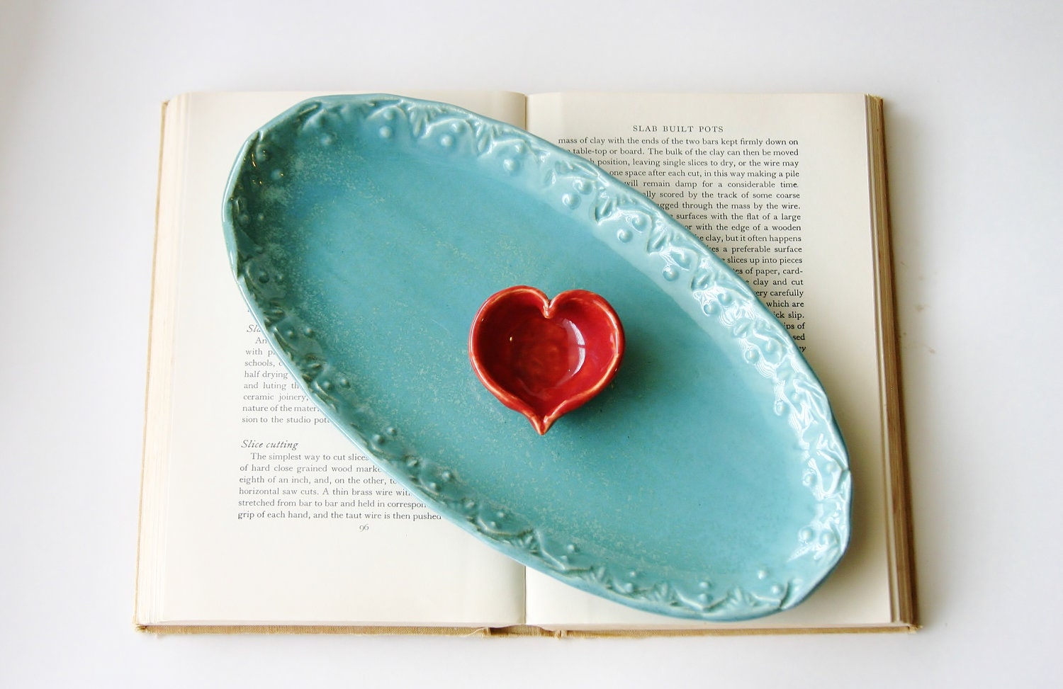 Oval Platter - Ceramic Serving Tray - Robins Egg Blue