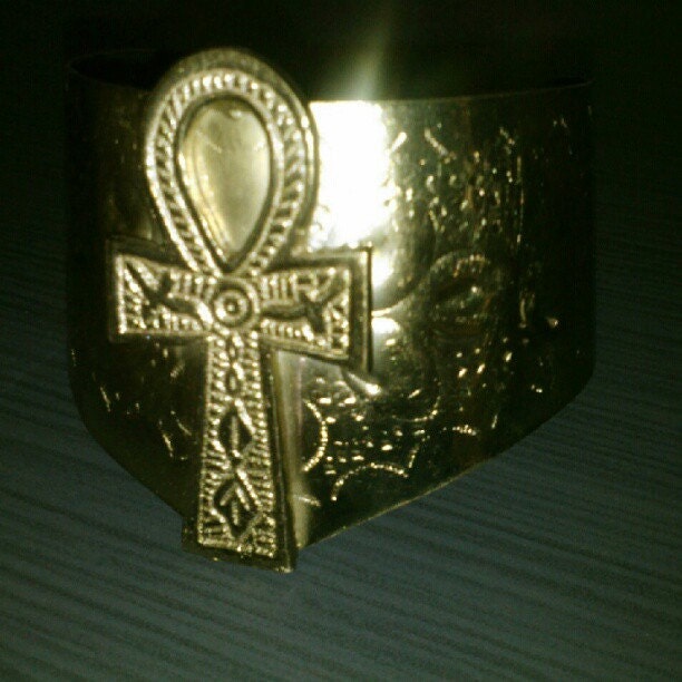 Anhk Gold Cuff Bracelet