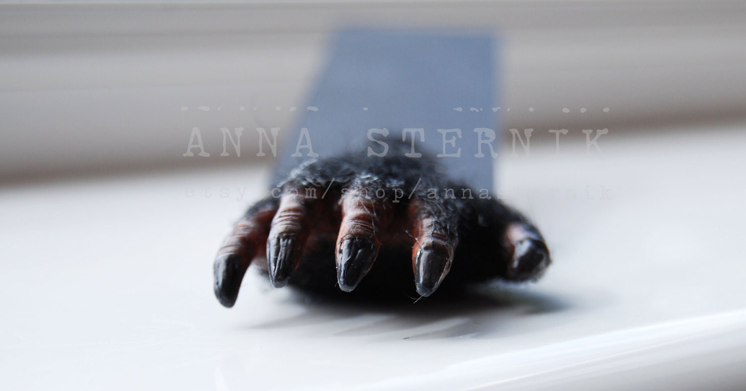 Single WEREWOLF / Lycanthrope Hand Bookmark - ooak -  (Made to order)