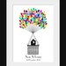 Fingerprint Hot Air Balloon Wedding Guest Book Kit Available in 2 sizes