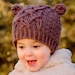 Crochet Hat Pattern Little Bear Cable Hat - Instant Download - Pattern number 114