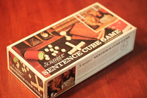 Vintage 1971 Sentence Cube Game By SCRABBLE and SelRight