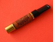 2.6" Leather Mens Short  REGULAR size Cigarette Holder, Fits Regular cigarettes