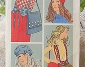 Simplicity Pattern 9644 One Size  circa 1970 Belts, Hat, cap, and shoulder bag