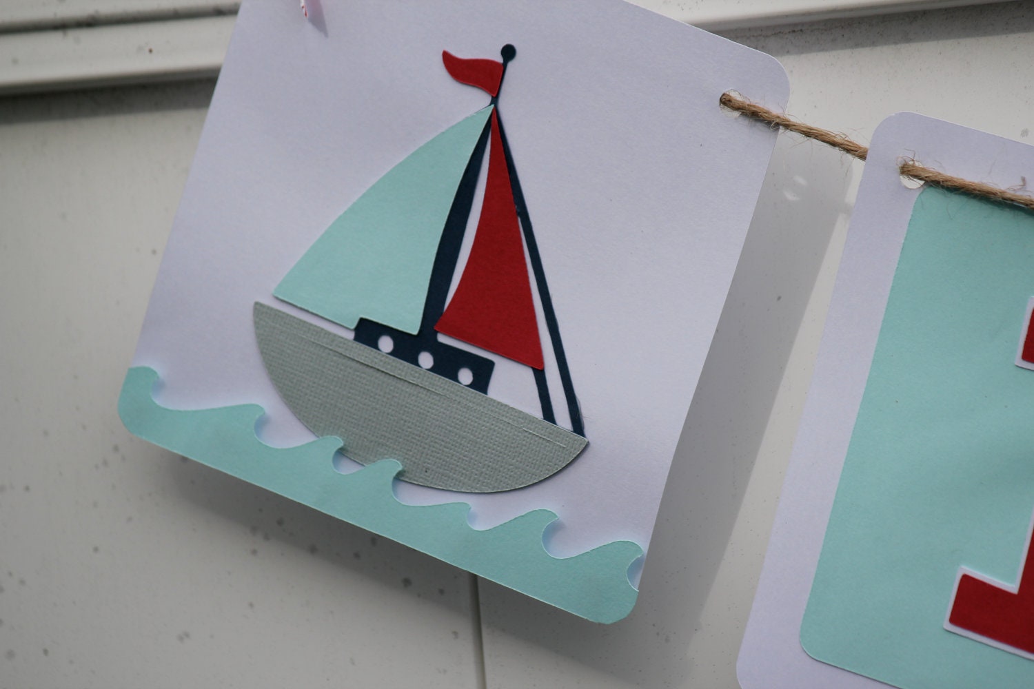 Sailboat Baby Shower, Birthday, or Name Banner