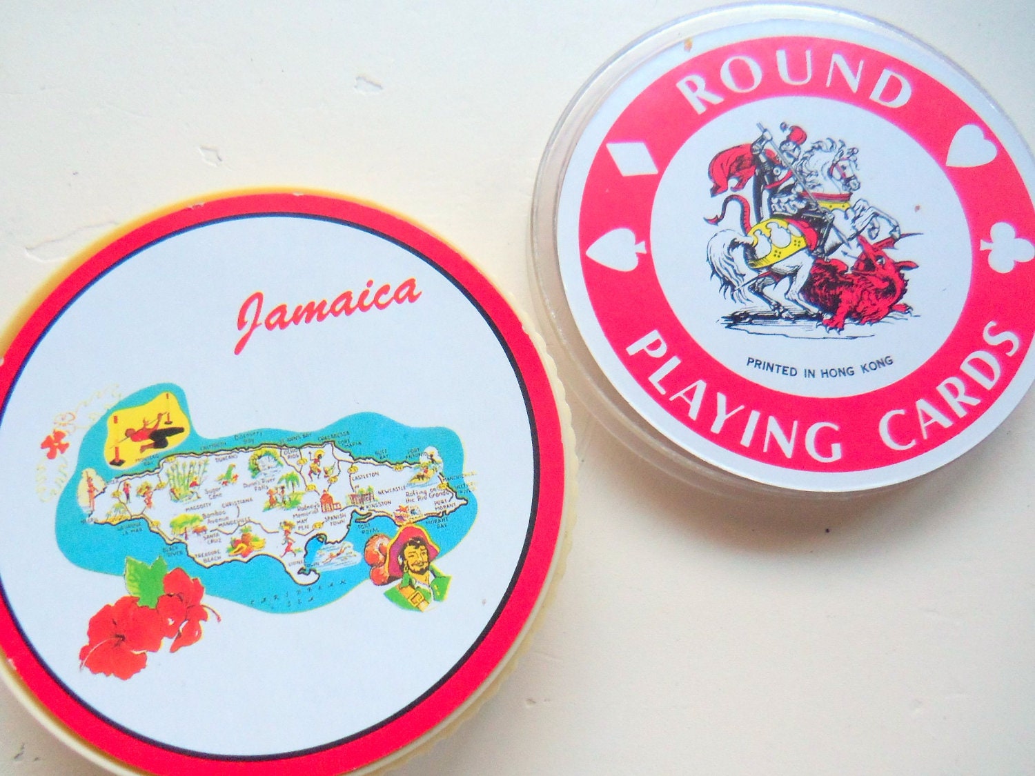 Vintage Deck Of Round Playing Cards 1970s