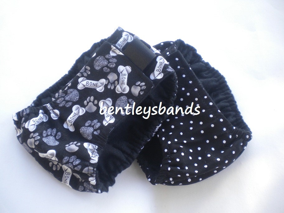 2 U pick size  male dog diapers belly bands with elastic sides