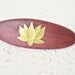 The lotus girl- Purple heartwood gold brass lotus barrette