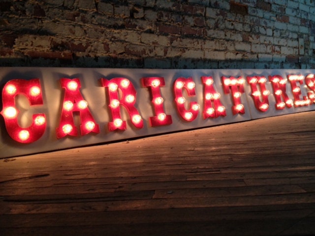 mobile store sign Circus marquee letters 14 inch tall letters on board for easy transport