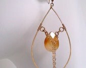Smaller Size "Gaga" Earrings in Orange Agate