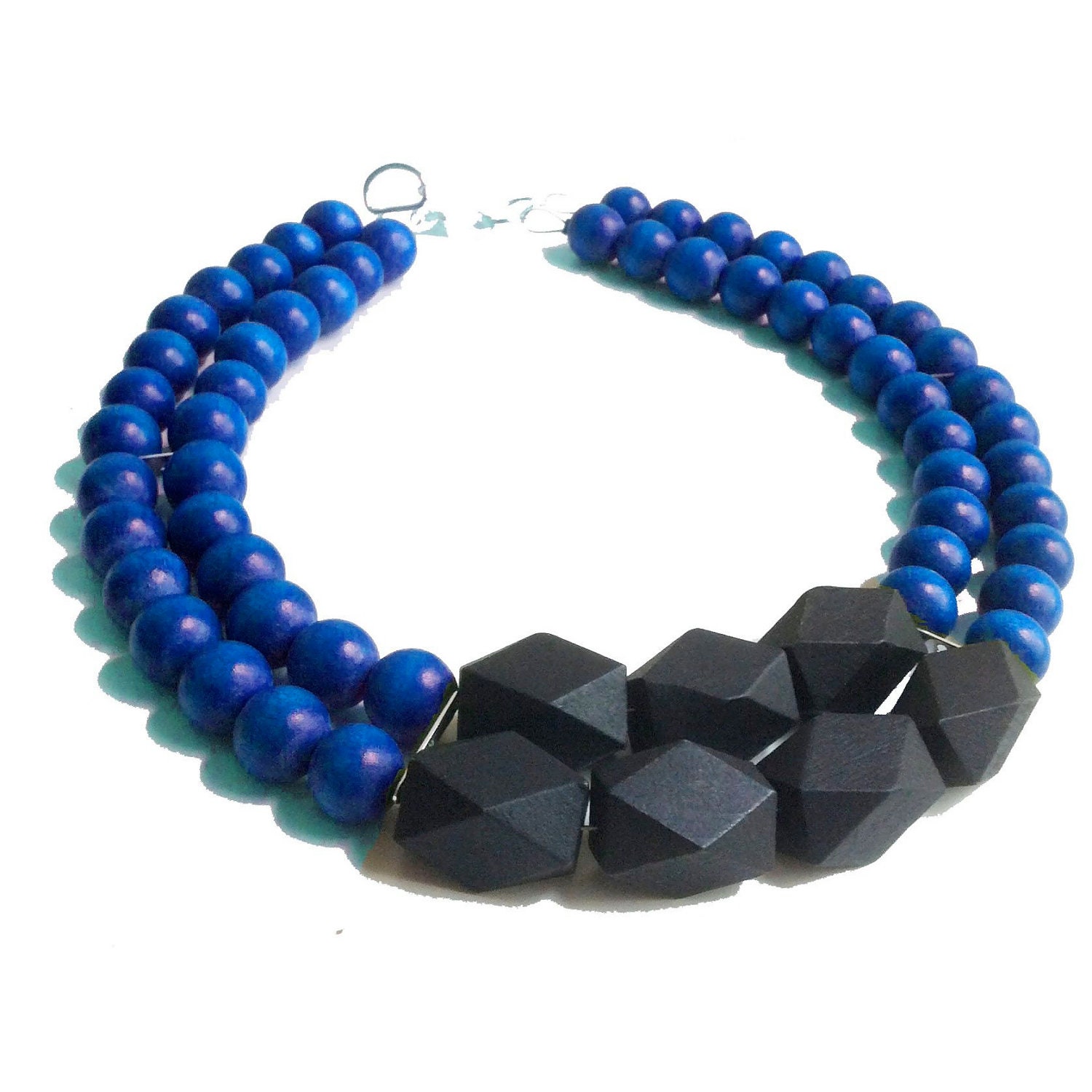SALE Prism in royal blue// bib necklace