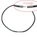 Black leather necklace, easy clasp, 5pcs