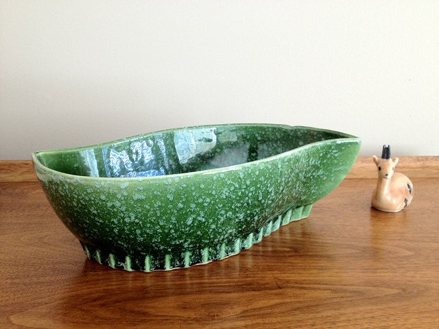 Pottery Planter Green 406 USA Ceramic