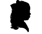 Digital Custom Silhouette Portrait- Modern Bust Style