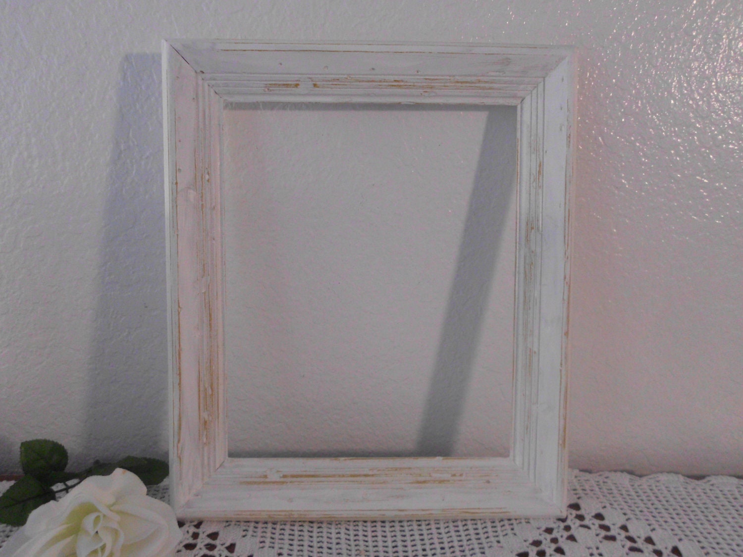 Wedding White Frame Rustic Vintage Shabby Chic Photo Picture Distressed Wood Southwestern Beach Cottage Country Home Decor Decoration