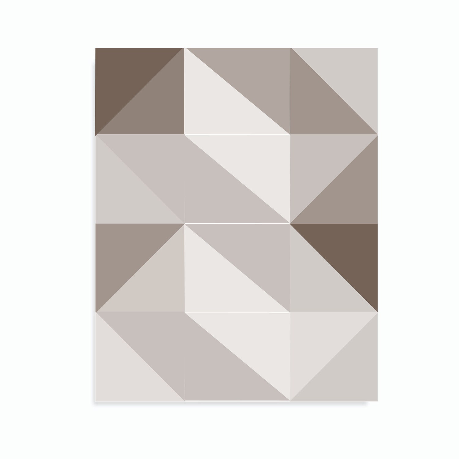 Modern Abstract Art Geometric Wall Art Geometric Patterns Triangles Squares Office Decor Art Print 8x10 Monochrome Shades Of Gray, Charcoal