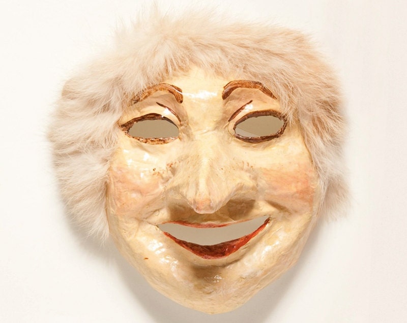 Paper mache Buratino mask