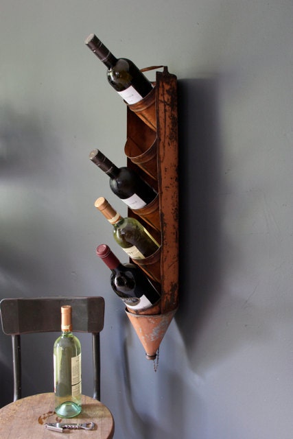 Antique Oil Can Rack, Repurposed Wine/Alcohol Holder