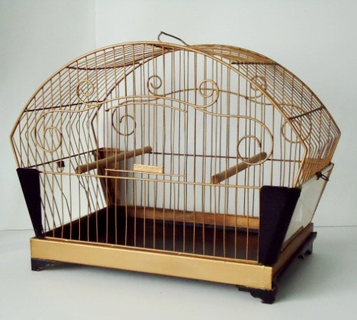 Art Deco Hendryx Birdcages - Vintage Bird Cages - Hendryx Metal Bird Cage - Antique Birdcages