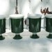MCM Green Coffee Mugs - Vintage Porcelain Mugs -  Green Porcelain Irish Coffee Mug