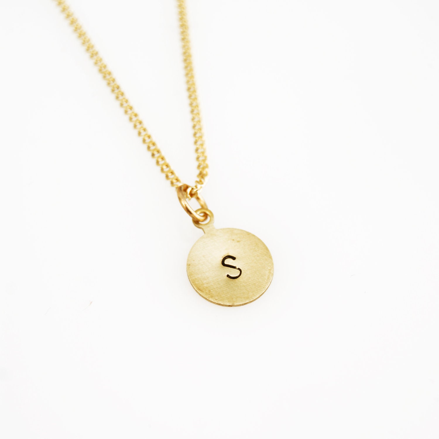 Brass Initial necklace