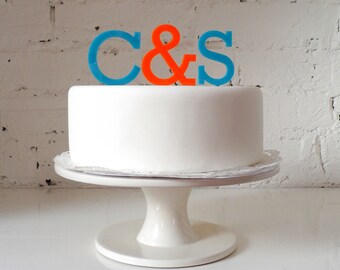 Initials with Ampersand Cake Topper
