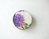 Rustic style decorative storage box gift for her, ivory, blush, pastel peony, dahlia,  st.valentine, motherday gift