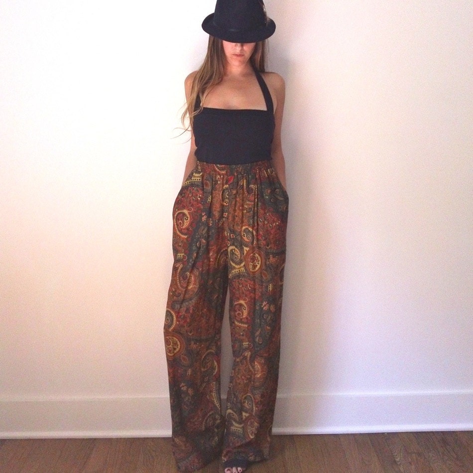 high waisted boho pants