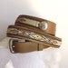 Woven Southwestern Belt // Embroidered Light Brown Tan Leather Belt // Silver Buckle and Embroidery