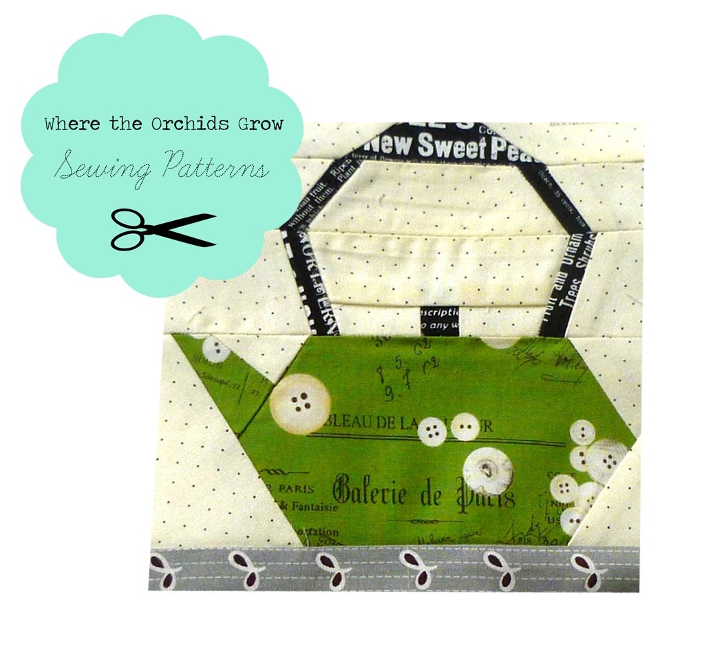 Paper piecing pattern - instant download digital pattern - PDF sewing pattern - Green tea