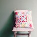 patchwork pillow - quilted pillow - cushion cover