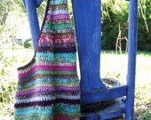 Everything-But-The-Kitchen-Sink Bag. (Crochet Pattern). Make any size you want, line it too. Rosette not included.  INSTANT DOWNLOAD