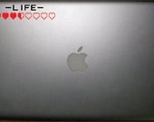 The Legend of Zelda Heart Bar Macbook Pro 13" Vinyl Decal  FREE SHIPPING