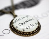 Divergent 'Dauntless' Book Page Necklace