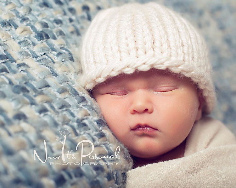 Knitting PATTERN - Easy Knit Baby Beanie Hat Pattern - Instant Download PDF 227 - Newborn to Adult - Make 2 Ways - Photography Prop Pattern