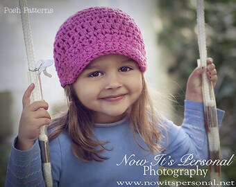 Toddler Visor Beanie Crochet Pattern