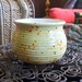 Yellow Splatter VINTAGE GARDEN PLANTER MidCentury Ceramic Pottery Plant Pot Gardening Patio Balcony Decoration Bohemian Gypsy Home Decor