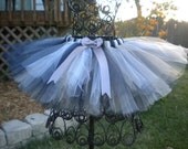 Custom Sports Tutu, New York Yankees colors Navy Silver White, can do most team colors, Sports tutus for babies, toddlers, and girls