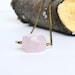 Rose Quartz Necklace, Single Rose Quartz Stone Necklace, Fertility Jewelry, Pale Pink Stone, Canadian Shop